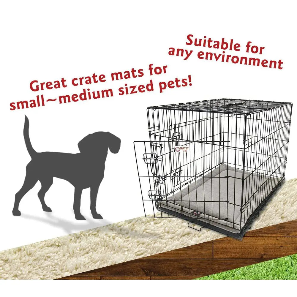 Orthopedic Memory Foam Dog Crate Mat Plush Pet Bed Pad for Crates amp Kennels USA Crafted 30x21 Villa Vintage