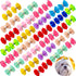 10PCS Pet Hair Decoration Candy Colored Bow Rubber Band With Diamond Cute Cat Dog Hair Accessories Handmade Bulk Pet Products