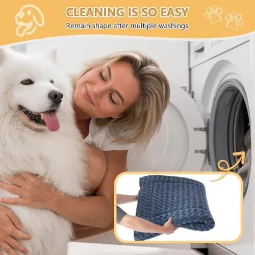 WagWonders Washable Dog Bed Mat - Reversible, Soft & Anti-Slip Pet Crate Pad for Large Dogs, 41"x27", Gray