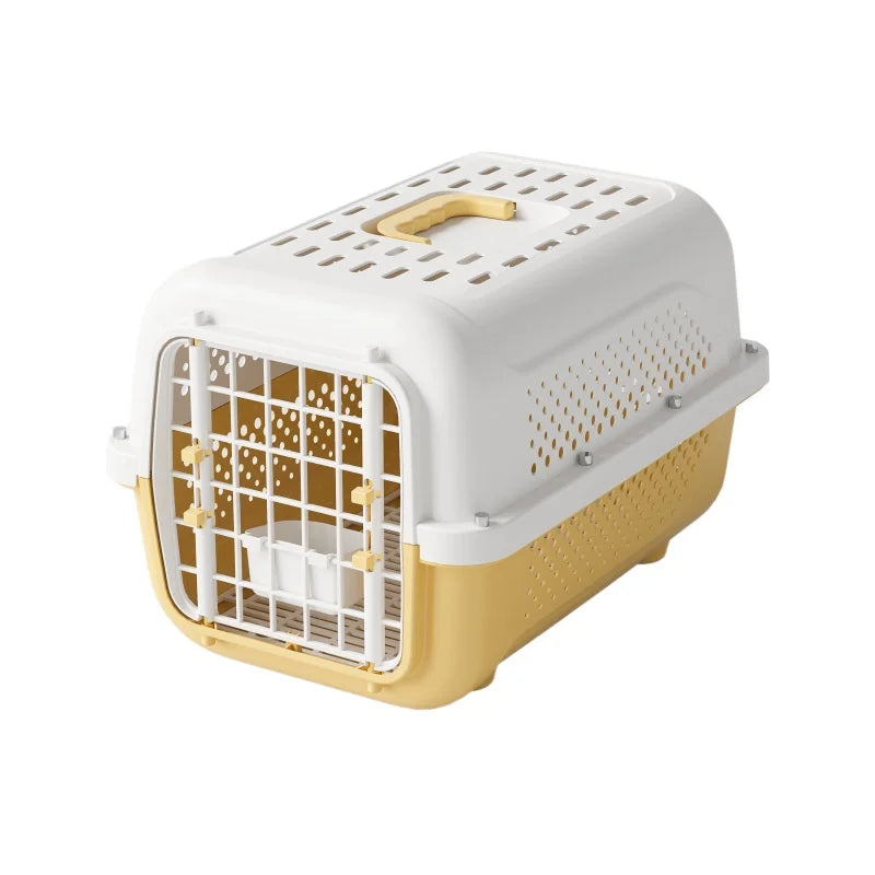 PP Airline Pet Crate Ventilated Travel Carrier Small Cat Dog Transport Box Cabin-Approved Portable Car Flight Kennel