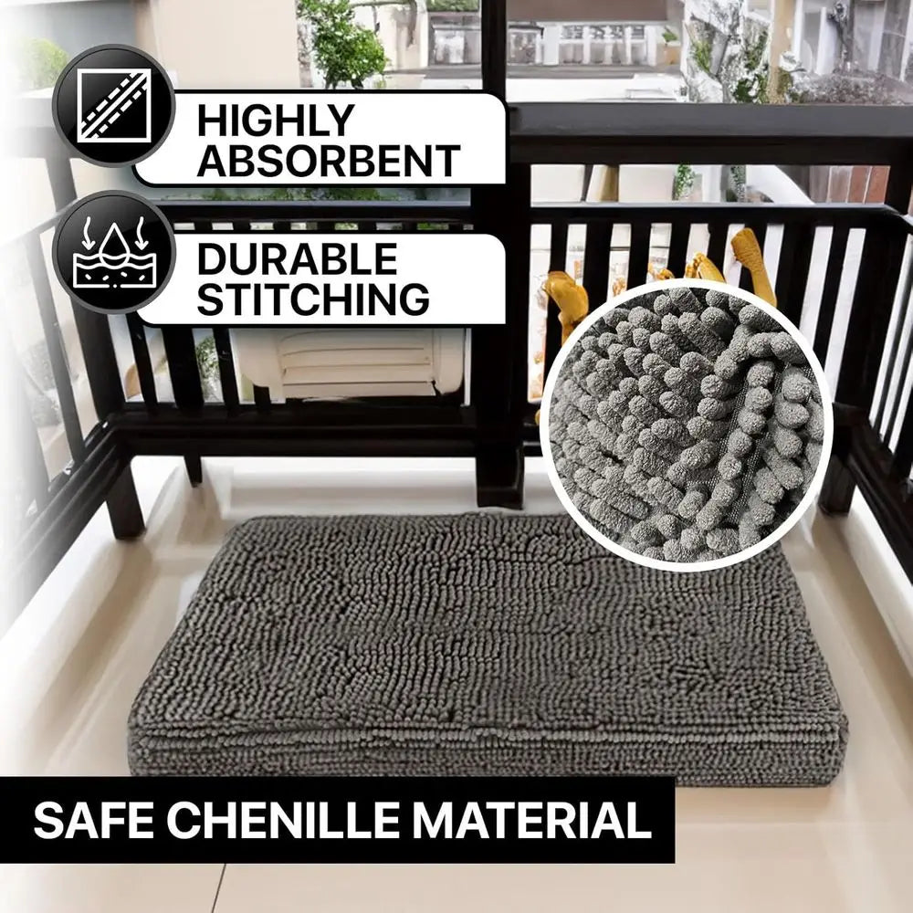 Medium Dog and Cat Crate Bed Mat, Ultra Soft Chenille, Washable and Dryer Safe