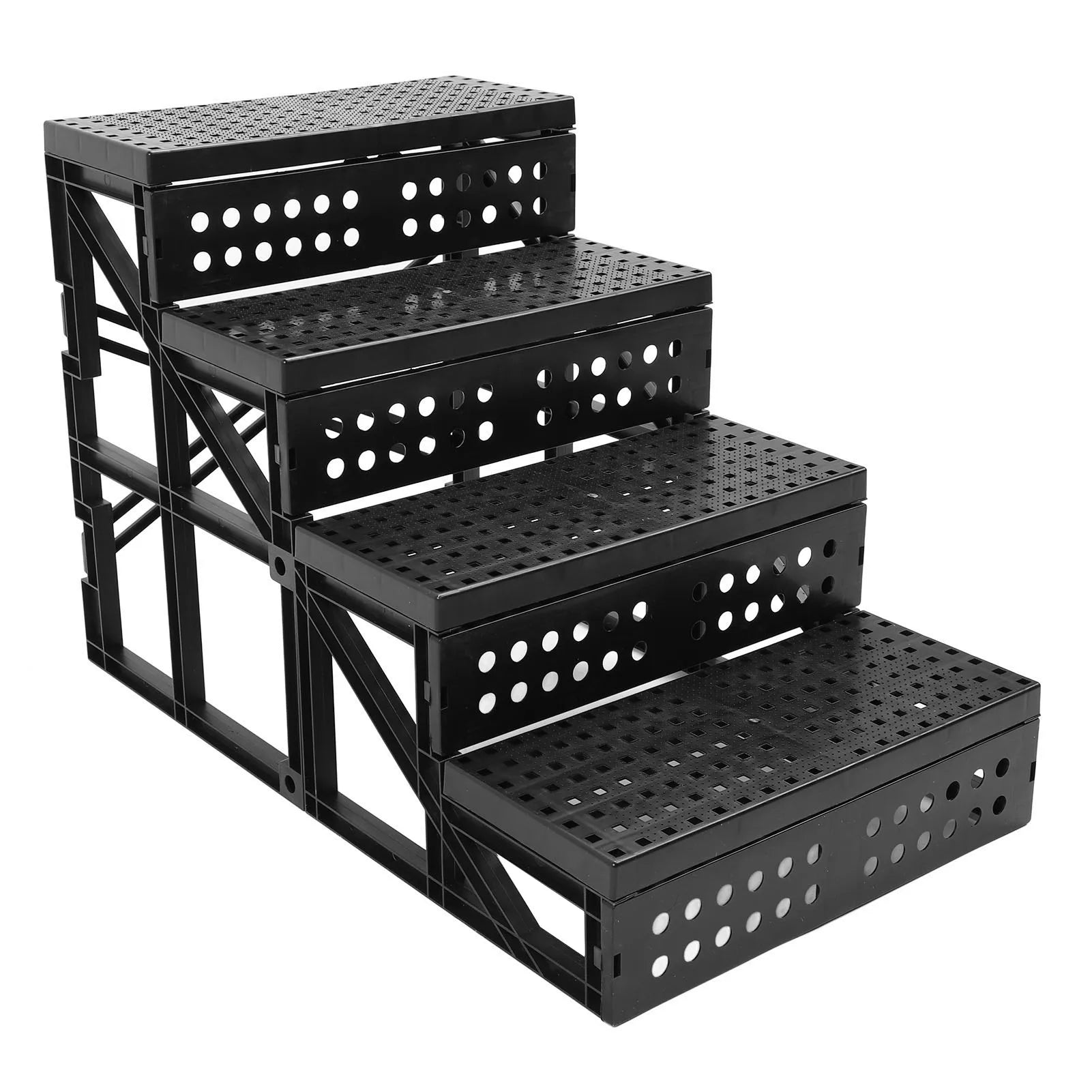 Dog Stairs Slip Resistant Dog Stairs Adjustable Height Foldable Pets Stairway Step for High Bed and Couch Dog Steps for High Bed