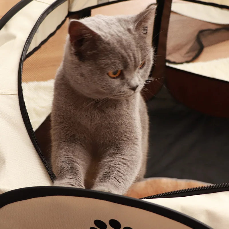 Portable Foldable Pet Tent Kennel Octagonal Fence Puppy Shelter Easy To Use Outdoor Easy Operation Large Dog Cages Cat Fences