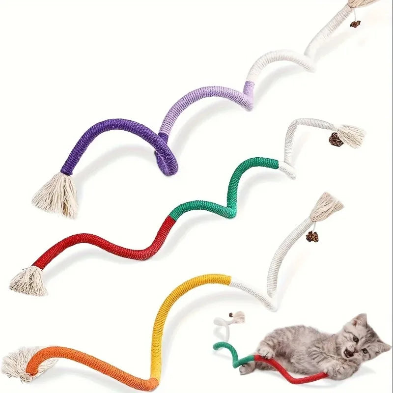 Cat Bite Rope Mute Self-hi Bite-resistant Grinding Stick Kitten Toy New Cat Stick Gutta Percha Toy Catnip Pet Toys Pet Products