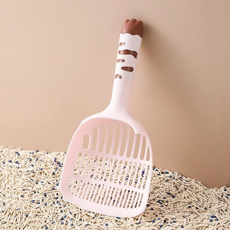 Cat Litter Scoop Plastic Cat Litter Shovel With Base Self Cleaning Cat Litter Box Shovel Kitten Toilet Clean Tools Cat Supplies
