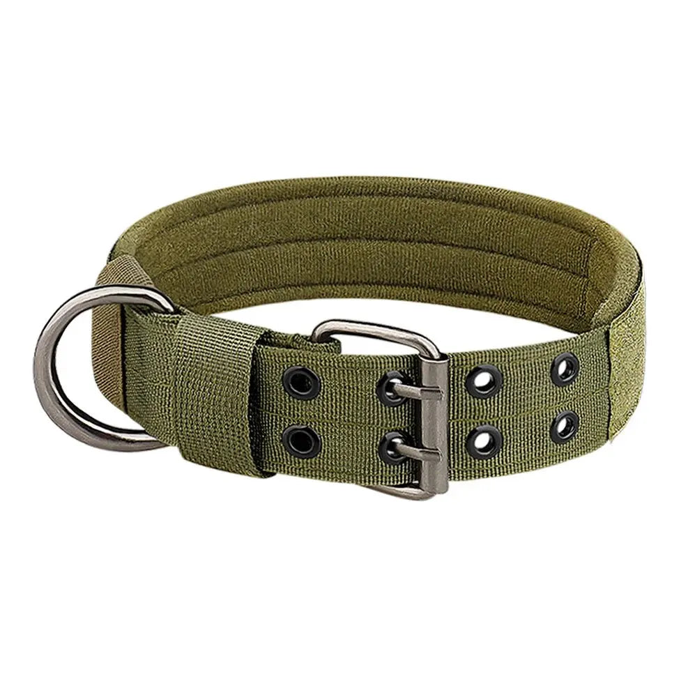 Pet Products Outdoor Tactical Dog Collar Breathability Nylon Collar Medium and Large Dog Training Neck Collar Dog Traction Rope