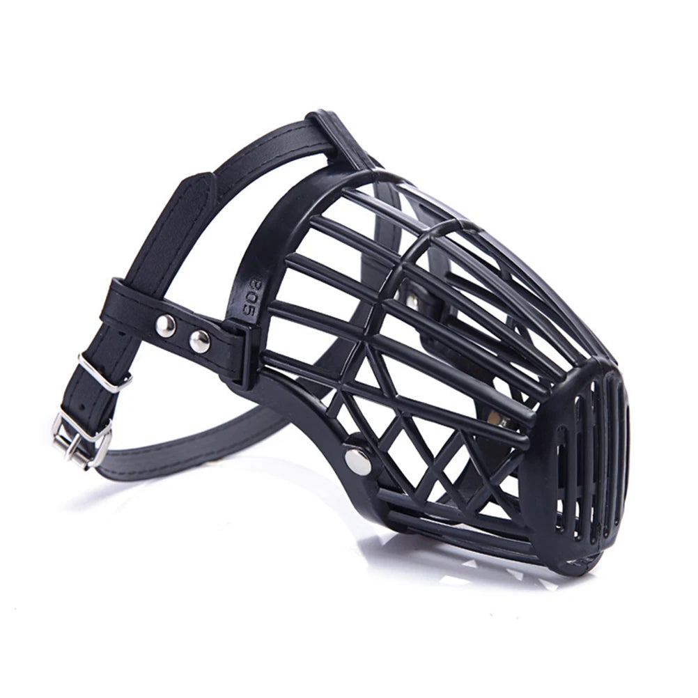 1pcs Black adjustable basket mouth muzzle cover for dog training bark bite chew control