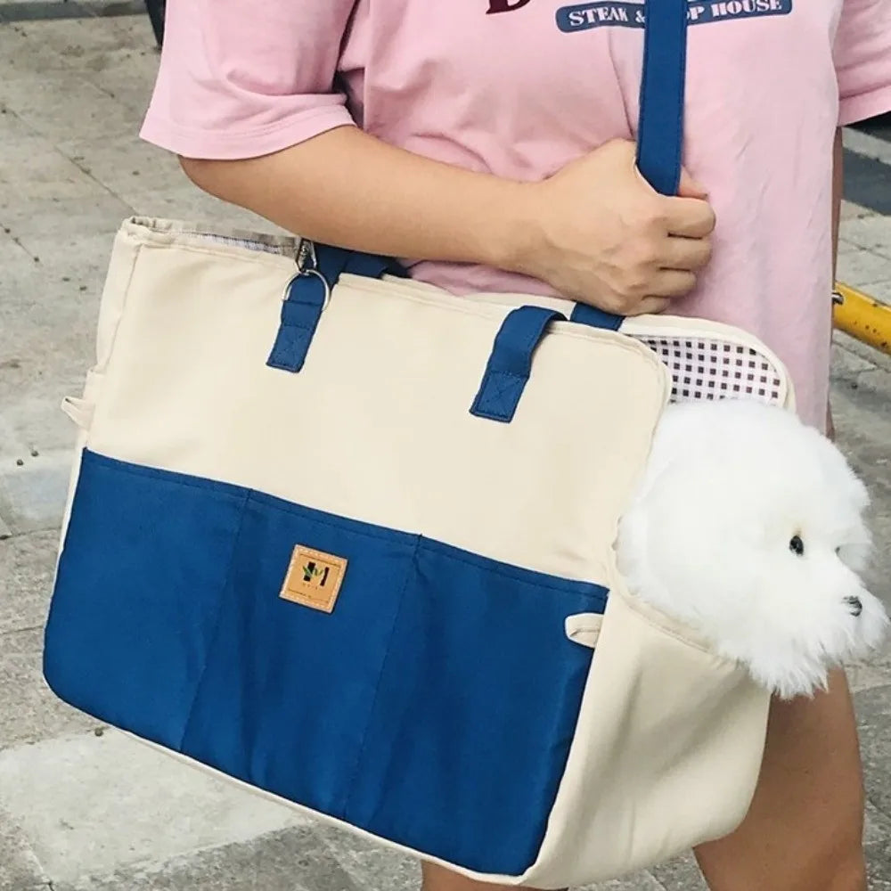 Safety Straps Portable Pet Travel Carrier Breathable Non-Slip Dog Car Seat Handheld Soft Cat Carrier Bag Spring Outings