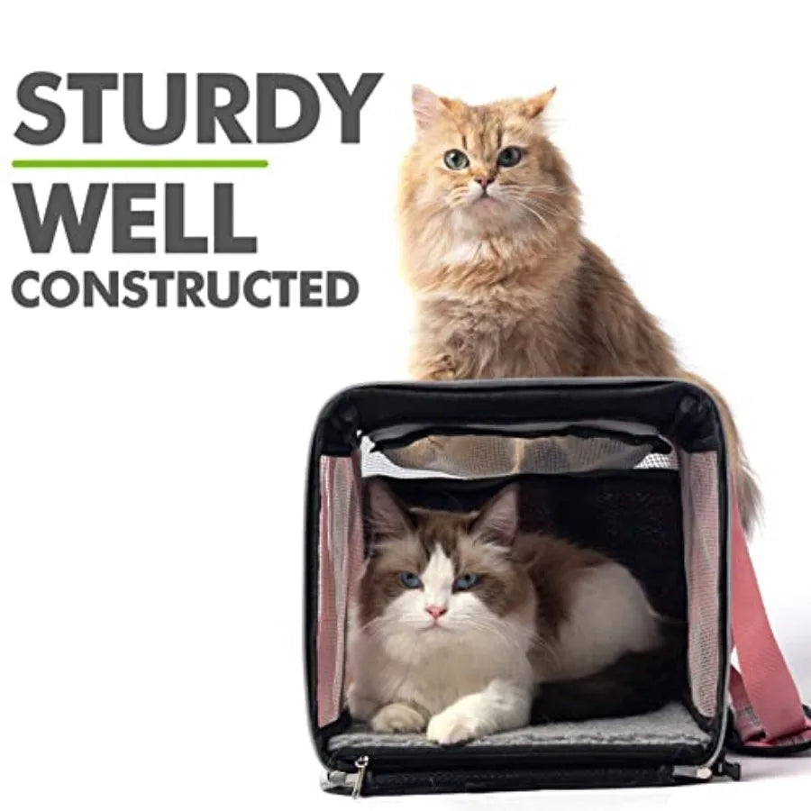 Large Cat Carrier Dog Carriers Soft for Small Medium Cats Puppies Up to 20lbs Airline Approved Pet Carrier Soft-Sided Collapsib