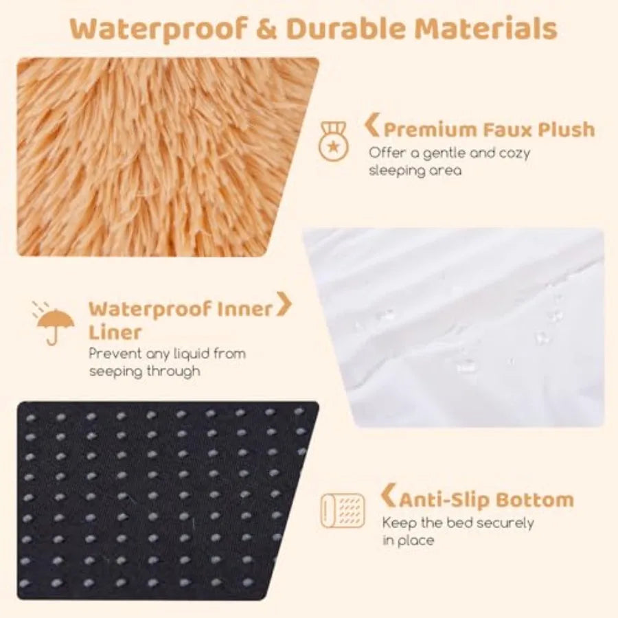 Human Dog Bed Large Human Dog Bed for Adult with Washable Fluffy Faux Fur Cover Orthopedic Egg Crate Foam Filled Soft Blanket P