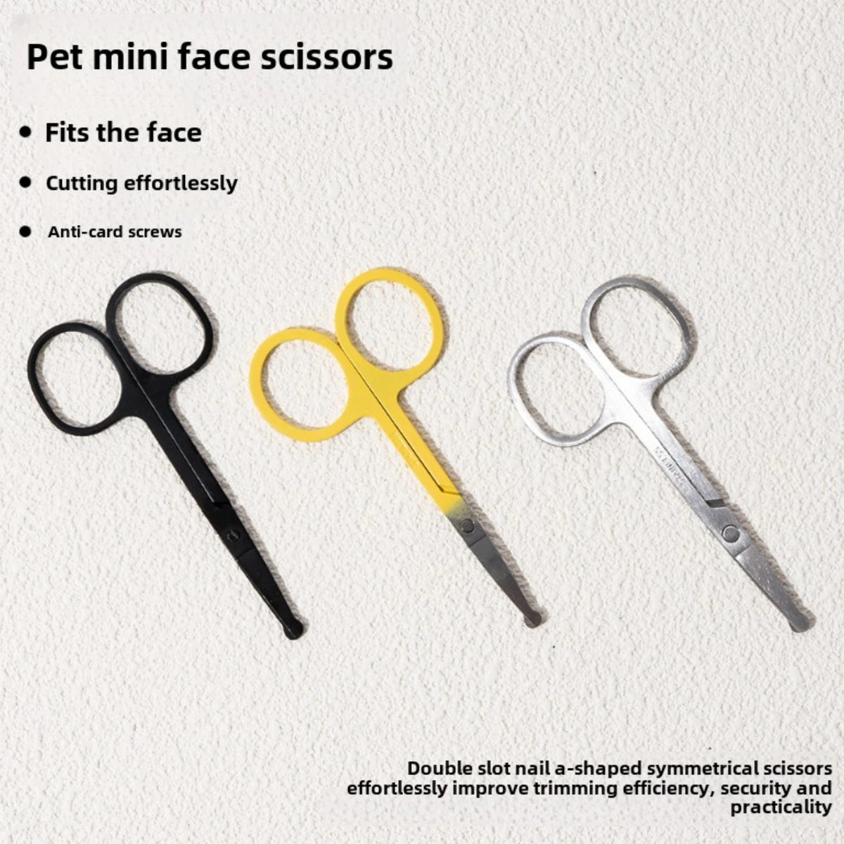 Pet Grooming Set - Pet Eye Brush, Pet Eye Scissors - Gentle Tear Stain Remover & Fur Deshedding Tool, Suitable for Dogs & Cats,