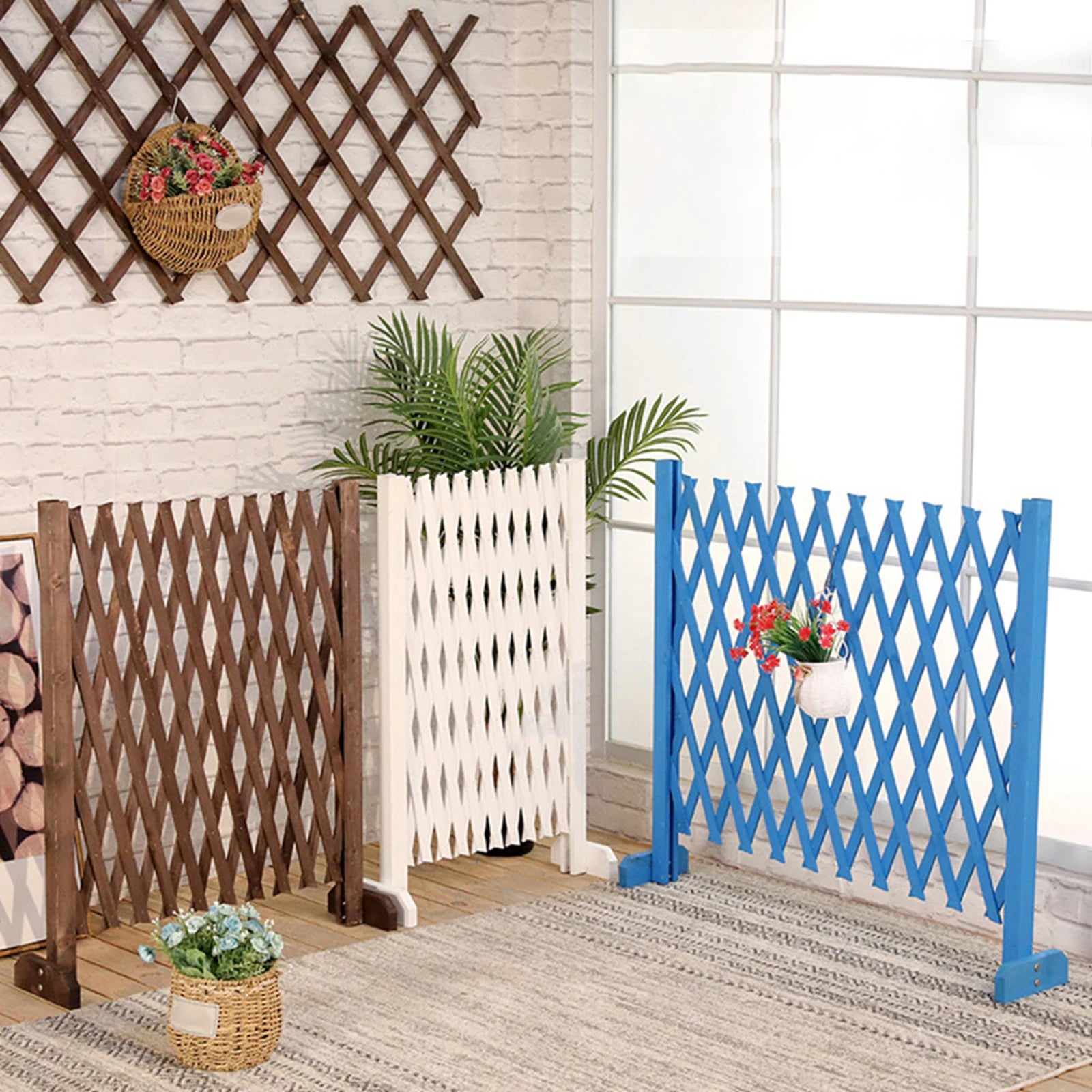 Wood Pet Isolation Gate Expandable garden Door Retractable Dogs Cat Fence for Porch Hallway Doorway Stairs Pets puppy Protection