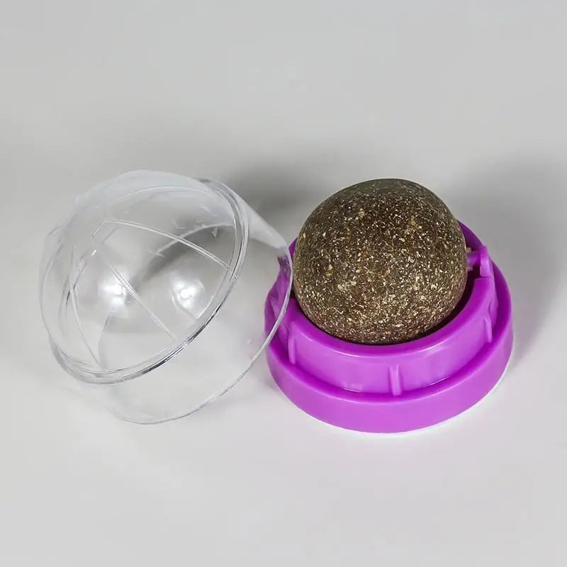 Natural Catnip Cat Wall Stick-on Ball Toy Scratchers Treats Healthy Natural Removes Balls Cat Pet Supplies Catnip Ball Toy