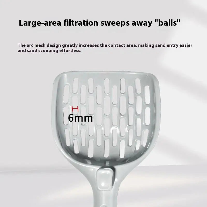 1PC Mesh Litter Scoop For Sifting Cat Litter Box Shovel Efficient Waste Cleaning Hanging Hook Durable PP Material Pet Clean Tool