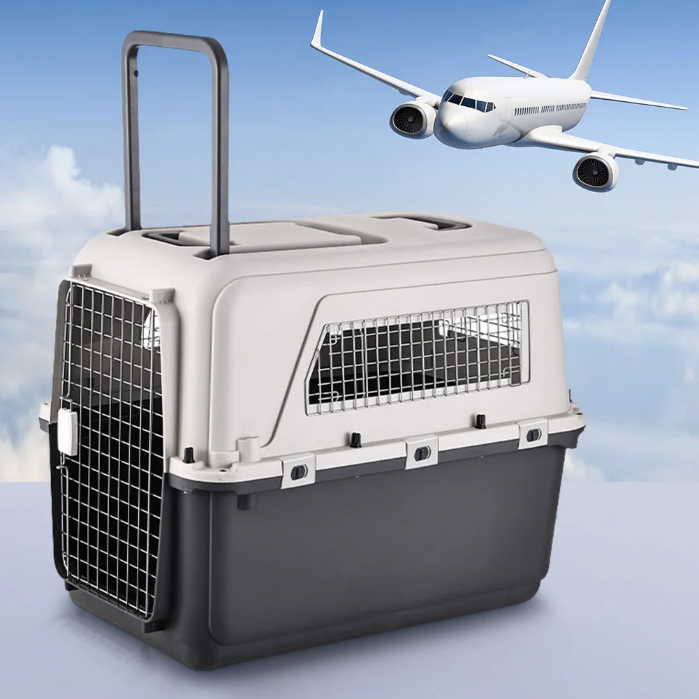 Heavy Duty Airline Travel Flight Carrier Length 33in/Width 21.6in/Height 25.2in Airline Approved Pet Carrier for Puppies Kittens