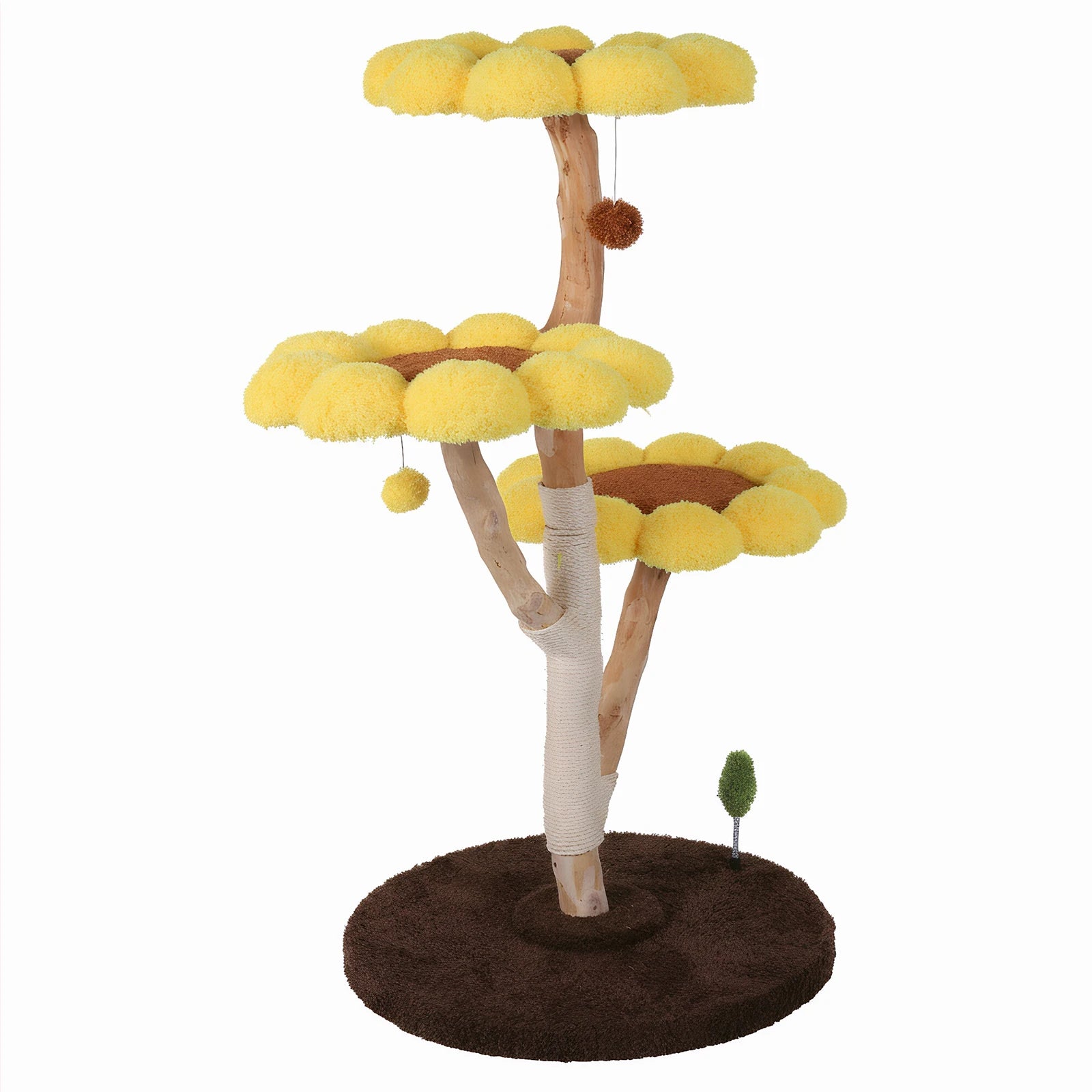 Flower Shaped Cat Special Shelf with Scratching Post Decorative Climbing Tower Anti-Slip for Pet Playground Small Nest