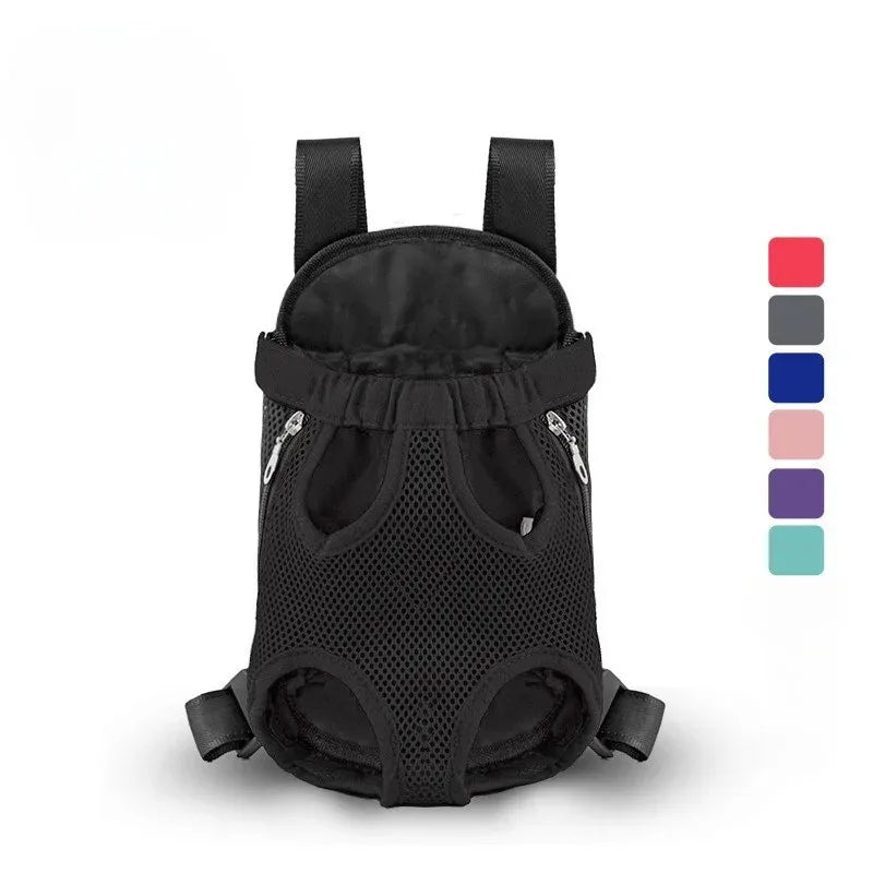 Double Shoulder Breathable Portable Travel Pet Dog Carrier Backpack Mesh Carrier Front Bag for Small Dog Cats Outdoor Supplies
