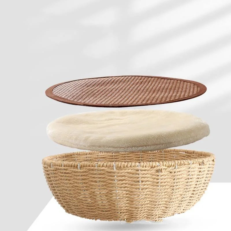 Luxury Modern Classic Cat Furniture Wood Sisal Tower Folding Climbing Scratcher Post Wool Cat  Tree Christmas Gift for Your
