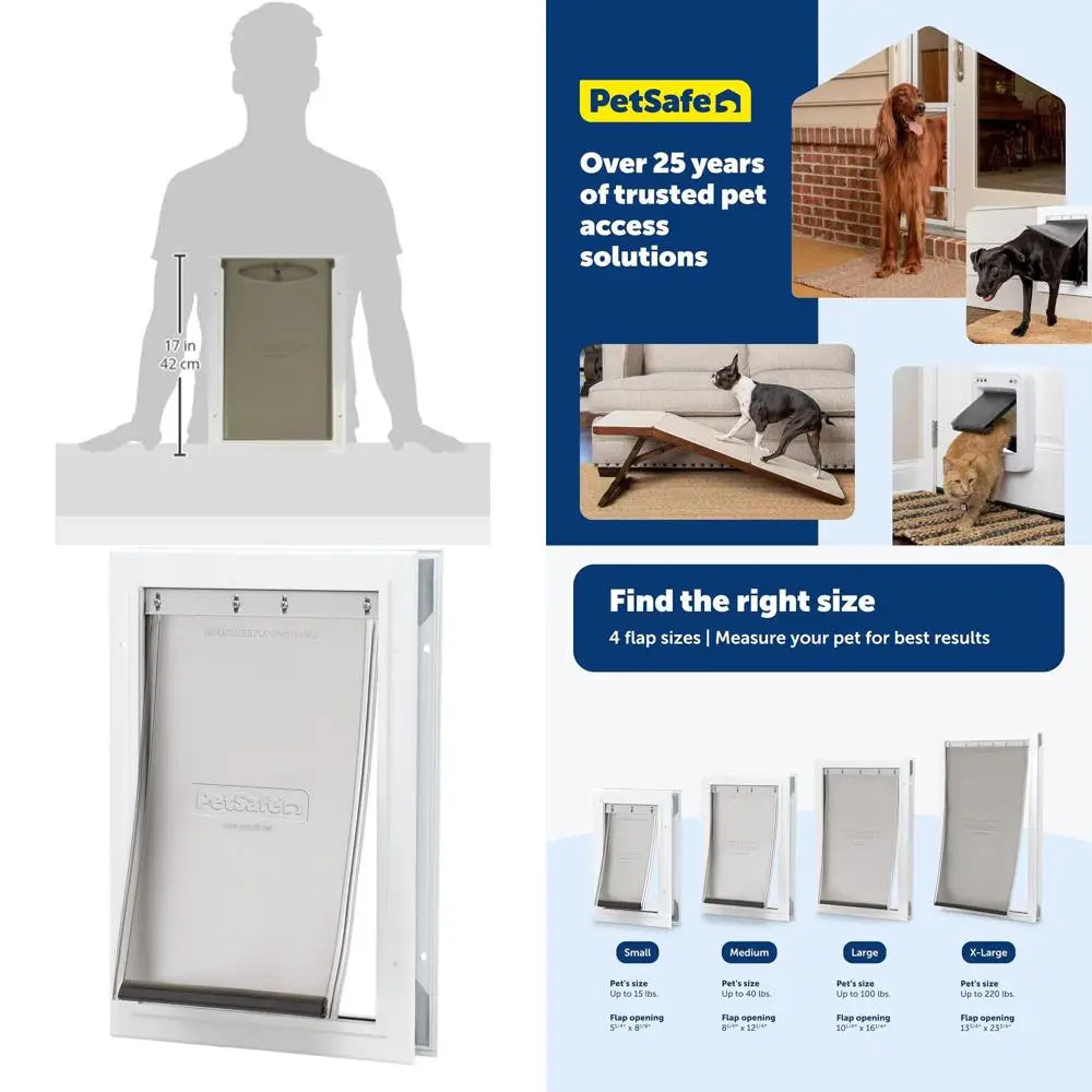 Medium Size Tinted Vinyl Pet Door for Dogs and Cats