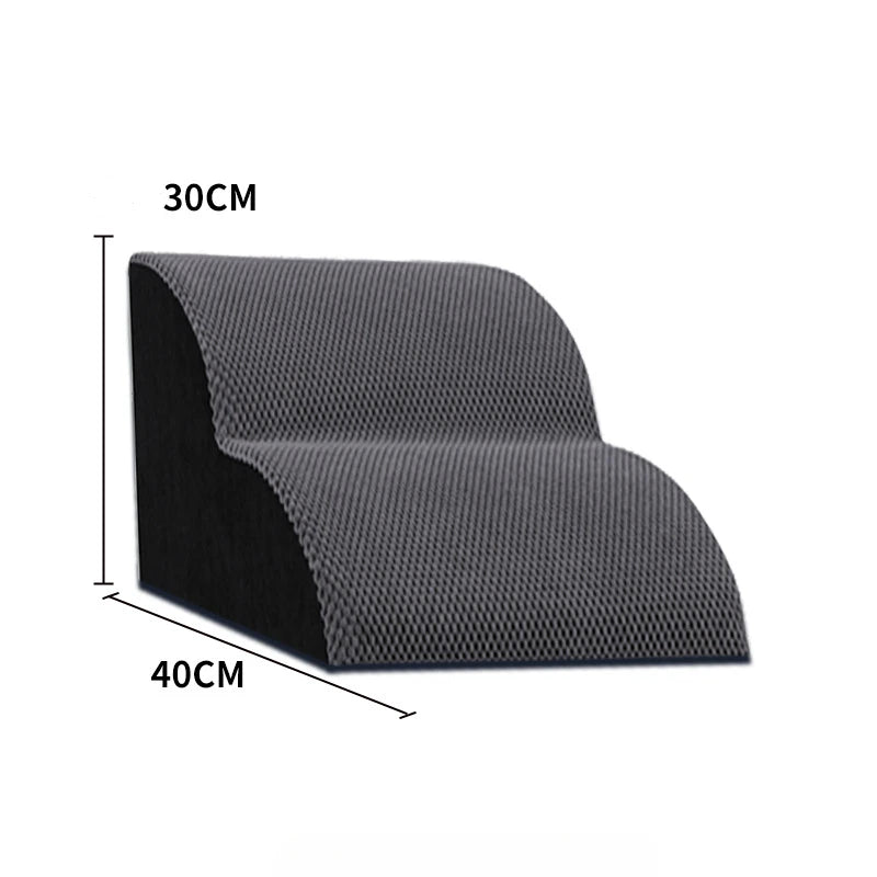 Pet 2/3 Step Dog Stair Cat Pet Ramp Ladder Washable Non Slip Removable Memory Foam Pet Products Ramp for Dog Pet Stairs for Dogs