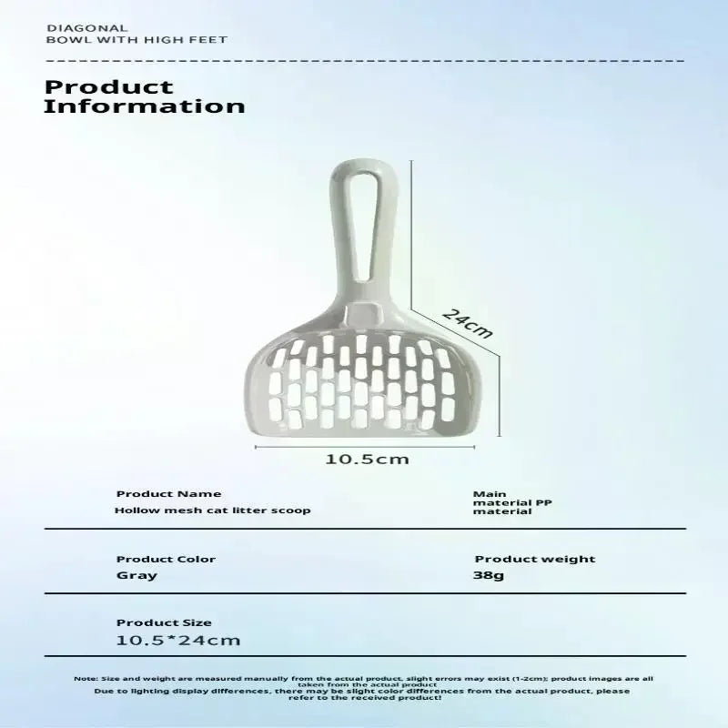 2pcs/set Mesh Cat Litter Scoop Poop Removal Tool Pet Cleaning Supplies Cat Litter Scoop