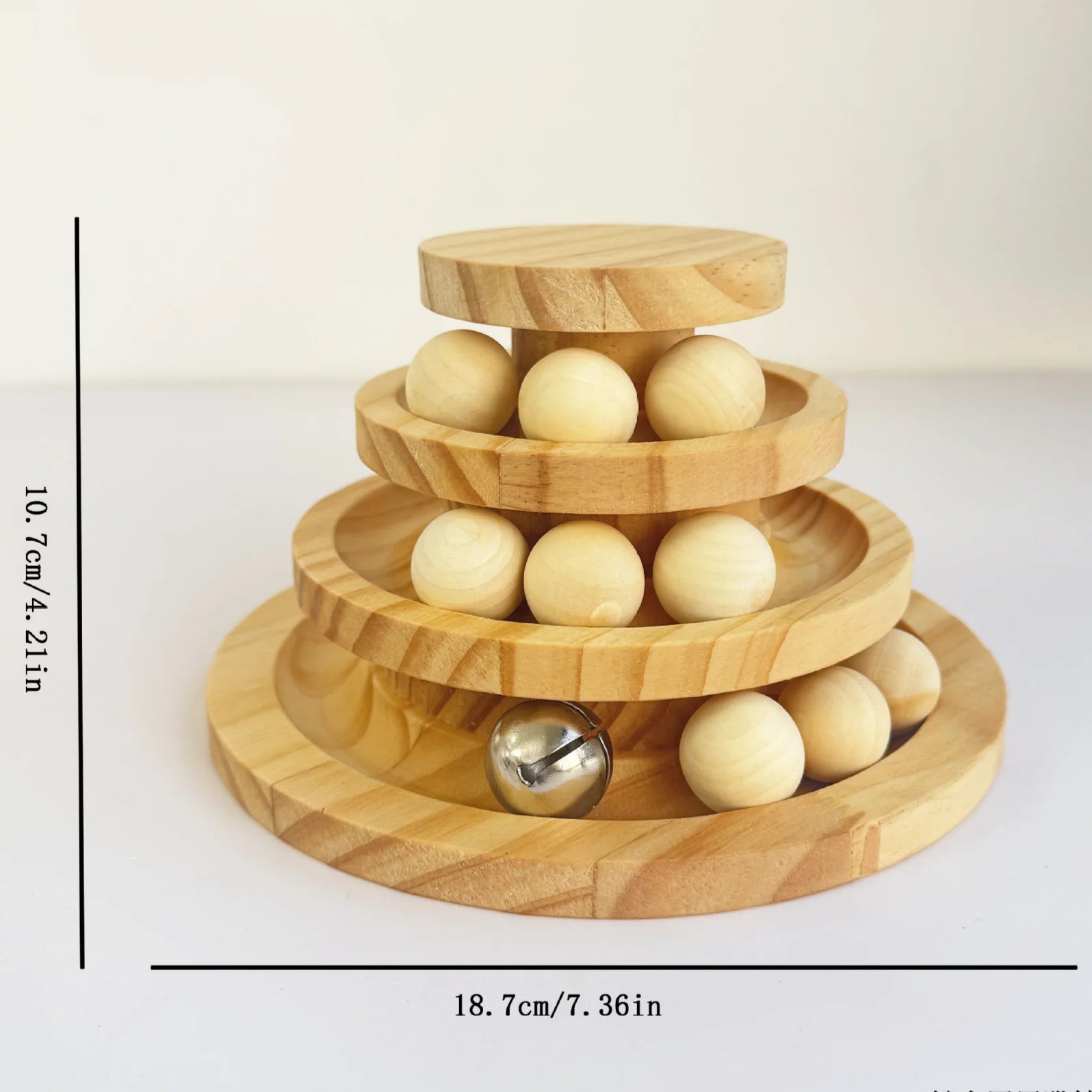 Cat Ball Track Toy Kitty Toys Roller 3-Level Ball Tower with 9 Removable Balls Interactive Cat Toy DIY Circle Fun Toy for Kitten