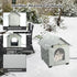 Winter-Ready Insulated Outdoor Cat Shelter for Grey Cats