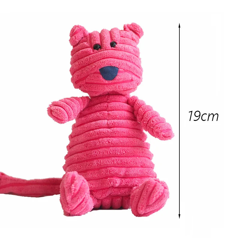 Corduroy Squeaky Dog Chew Toys for Small Medium Dogs Bite Resistant Puppy Toy Squeaker Dog Toys Pets Products Mascotas Supplies