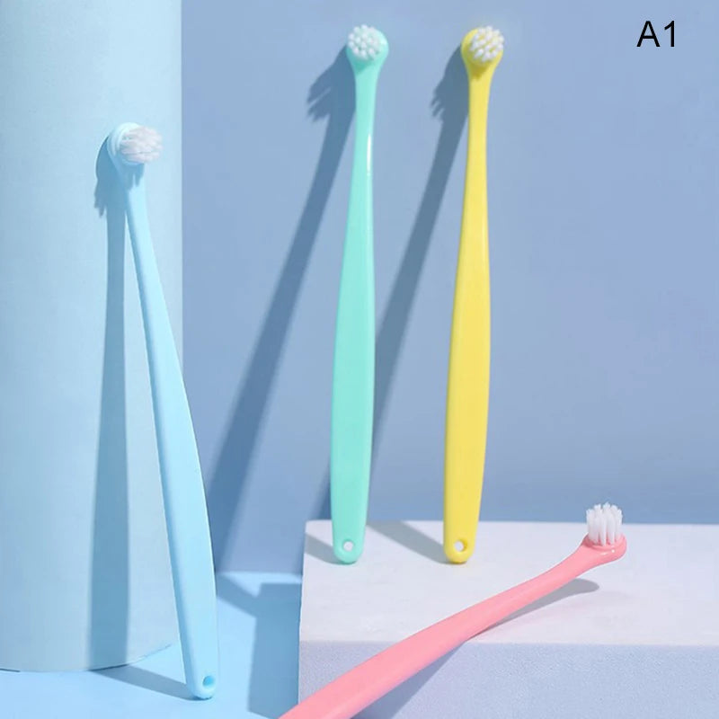 1pc Round/pointed Dog Toothbrush Dog Teeth Cleaning Small Head Brush For Dogs Teeth Mouth Tools Pet Grooming Cat Toothbrush