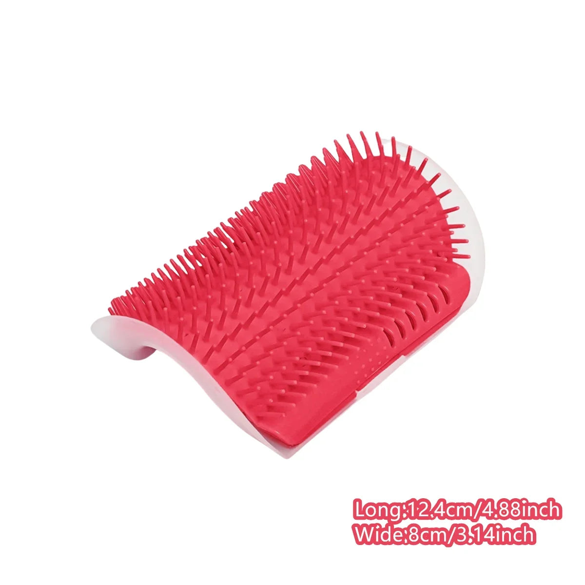 Cat Self Grooming Brush Wall Corner Chin Scratcher Soft Rubber Kitten Face Massage Comb with Catnip for Flat Corner Hand Hold
