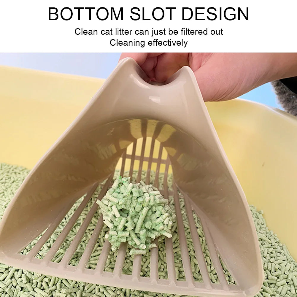 / Set Cat Litter Boxes Shovel Cleaning Tool Cat Toilet Plastic Shovel Scoop with Handle Cat Toilet Shovel Shovel with Handle