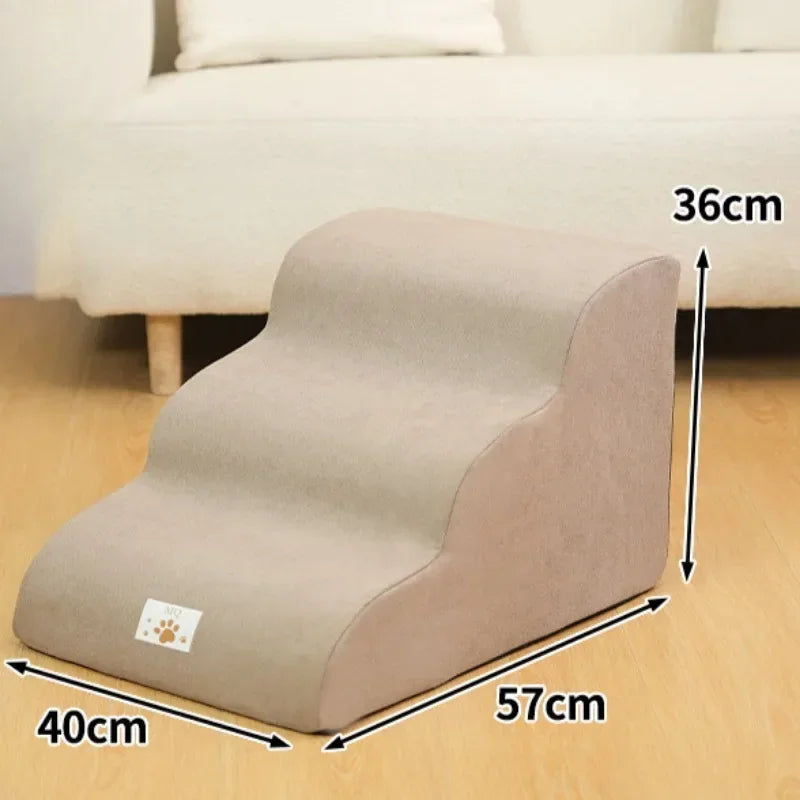 Pet Step Stair Dog/Cat Ramp Ladder Memory Foam Sponge Dogs Sofa Removable Washable High Density Non Collapsing Climbing Ladder