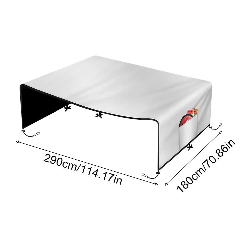 Dog Crate Cover 210D Oxford Privacy Enclosure Sunshade Waterproof Large Kennel Cover For Patio Picnic Outdoor Camping Backyard