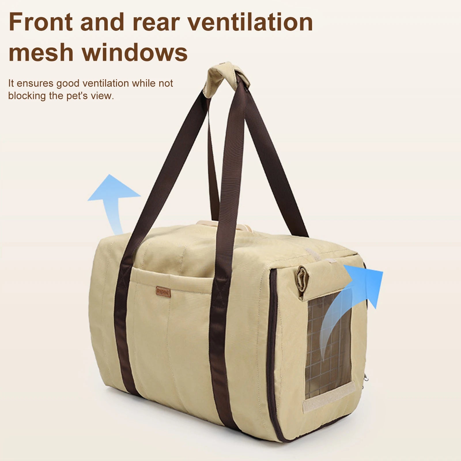 Polyester Travel Bag Breathable Mesh & Comfortable Strap Pet Tote Bag Easy to carry for Small Dogs Cats and Puppies Pet supplies