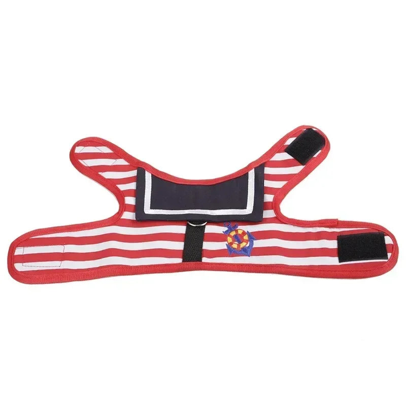 Adjustable Chest Strap for Small Medium Dogs Cats, Creative Navy Suit Style, Secure Traction Rope, Dog Collar Harness Leash