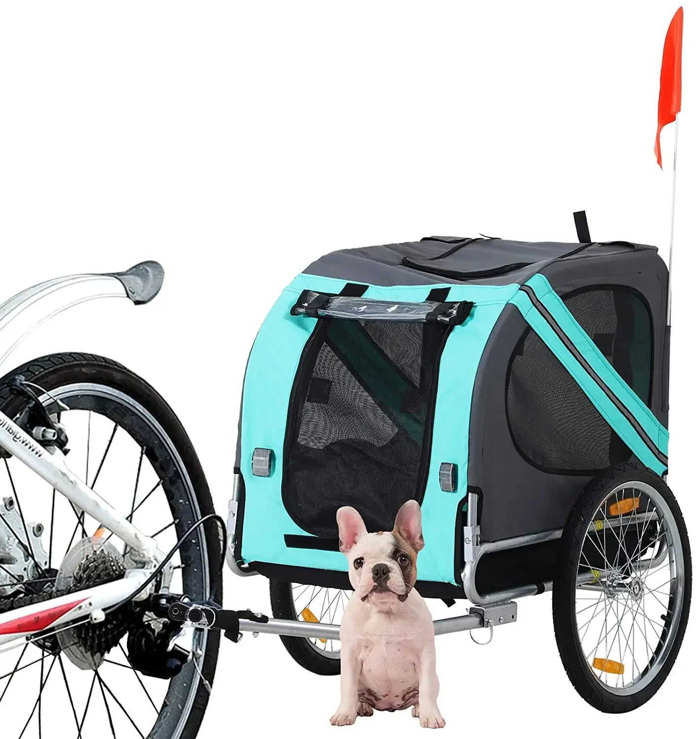 2-In-1 Twin Baby Kids Bicycle Bike， Trailer Pet Bicycle Trailer Foldable Pet Stroller Dog Cat Carrier Bicycle Trailer