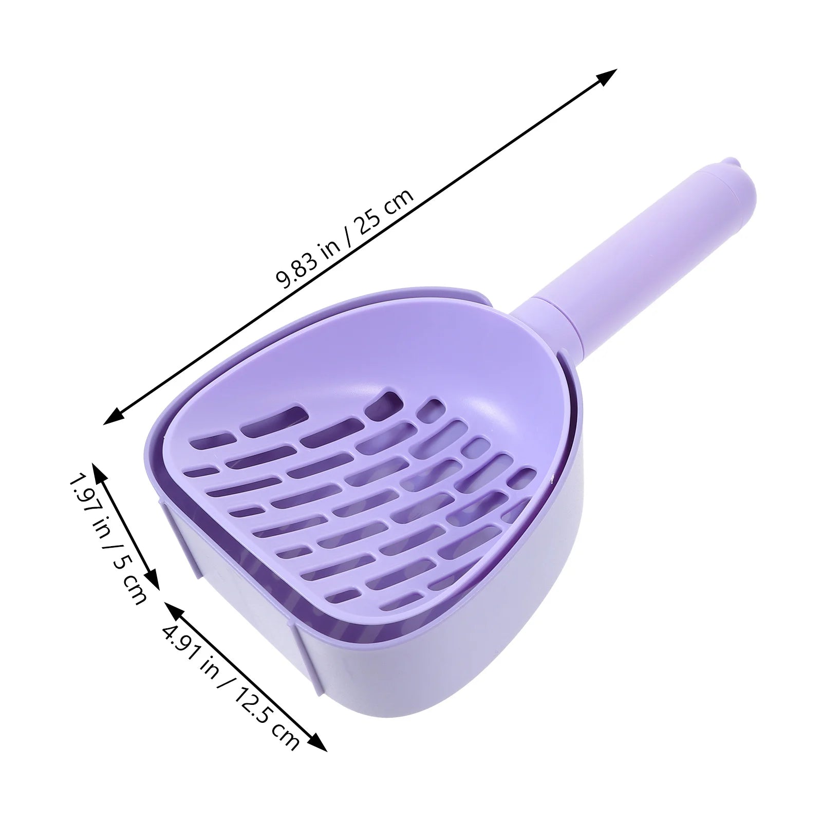 1Set Cat Litter Shovel Ergonomic Scoop Large Capacity Smooth Edge Safe Handheld Cat Litter Cleaning Tools Portable with Holder