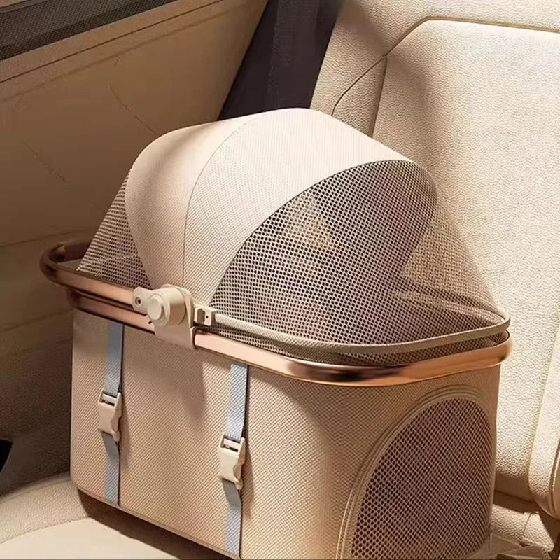 Pet Stroller for Cats Small Dogs Outdoor Carrier Pet Car with Mesh Cover Detachable Foldable Cart Pet Trolleys Dog Stroller