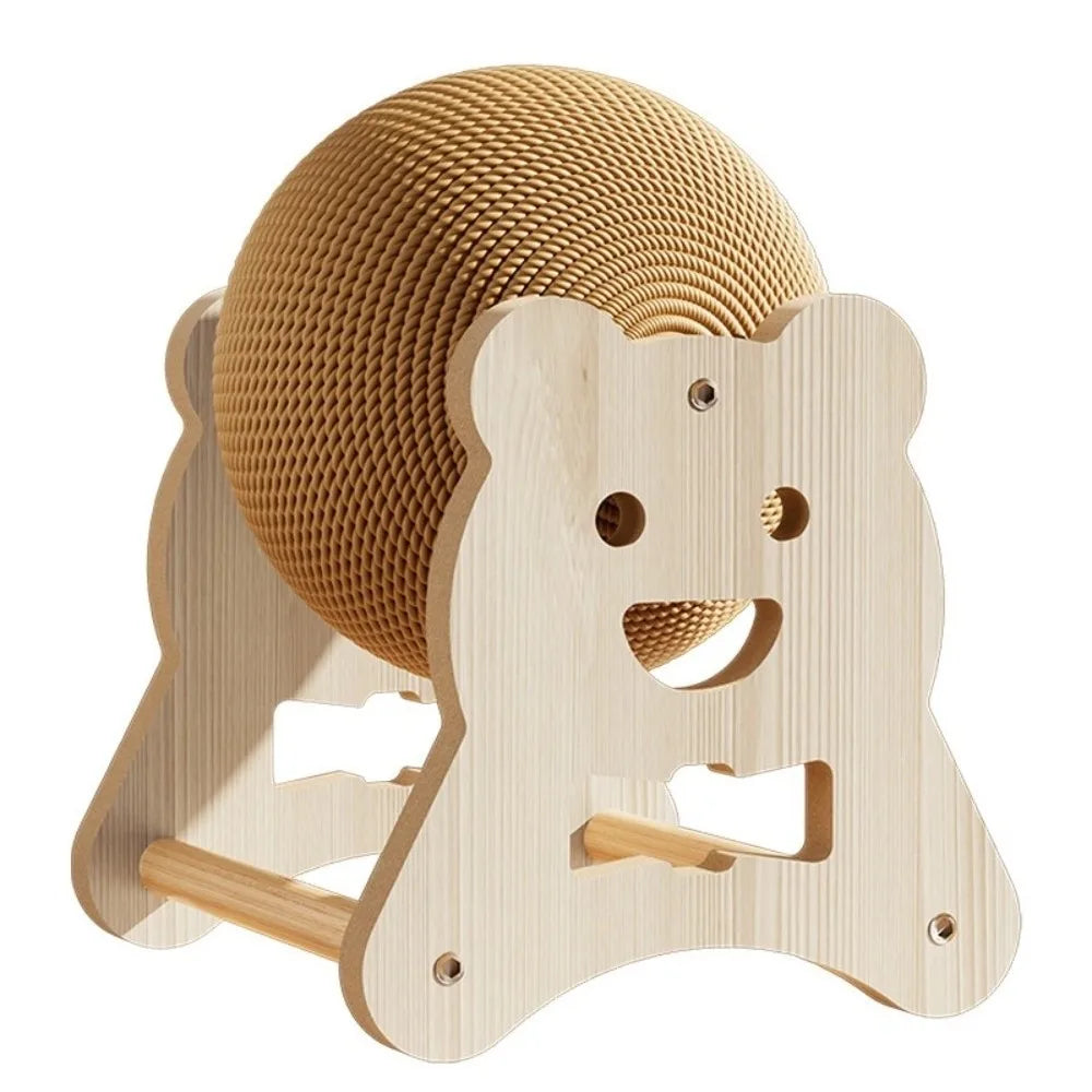 Sisal Rope Cat Scratching Ball Grinding Paw Wear-Resistant Kitten Scratch Board Stable Wooden Cat Scratcher for Cat