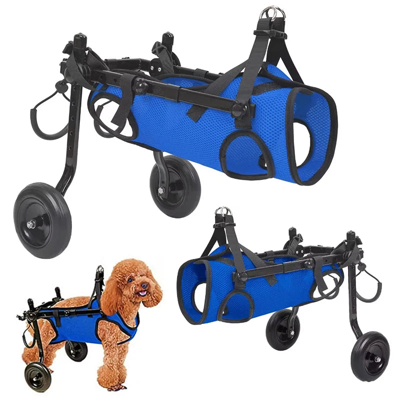 Adjustable Small Dog Wheelchair For Back Legs Disabled Pets Leg Brace Mobility Aid For Small Pets Hind Limb Rehabilitation Older