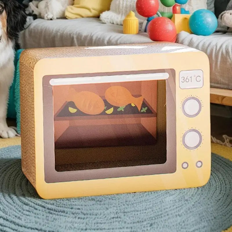 Creative Scratch Toy Scratching Board Large Radio Oven Shape Cat Scratcher Cardboard Custom Pad Indoor Kittens Toys