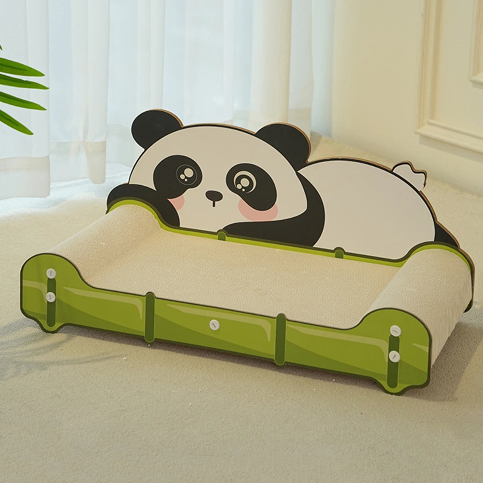 Bear Cat Couch Scratcher Cardboard Long Lasting Cat Sofa Scartching Pads Large Cat Scratcher Bed Indoor Cats Furniture Protector