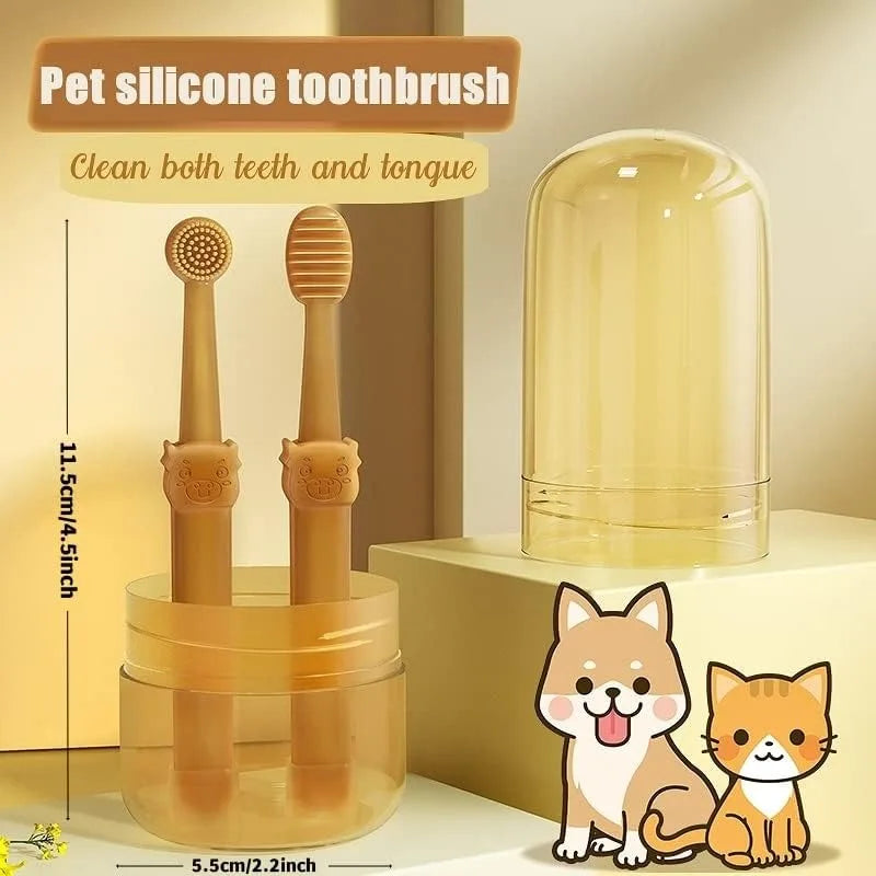 Pet Dog Toothbrushes Cats Dogs Cleaning Toothbrush Pet Oral Gum Care Cleaning Toothpaste Brush Prevent Teeth Calculus Cat Edible