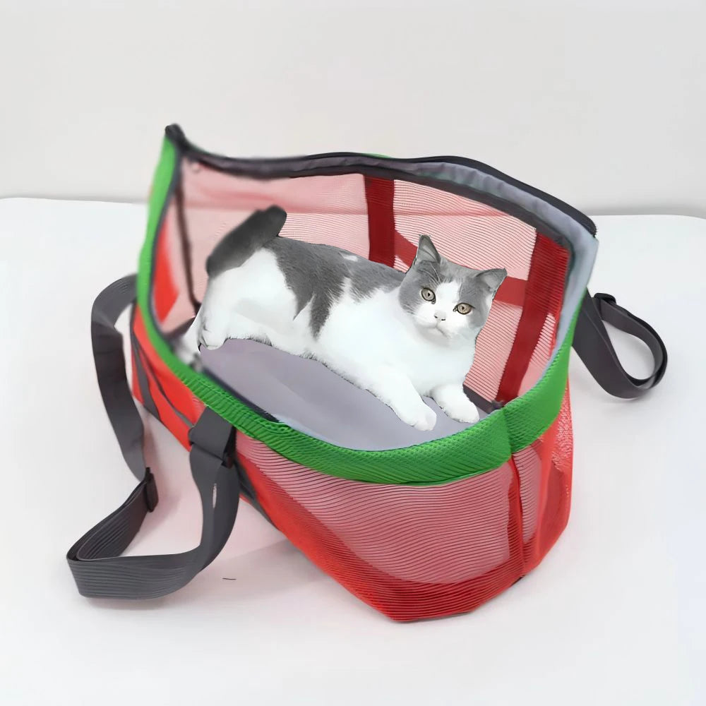 Pet Carrier Handbag Breathable Summer Mesh Soft Sided Pet Carrier Bag For Small Dogs Cats Pets Handbag Comfortable Sling Carrier