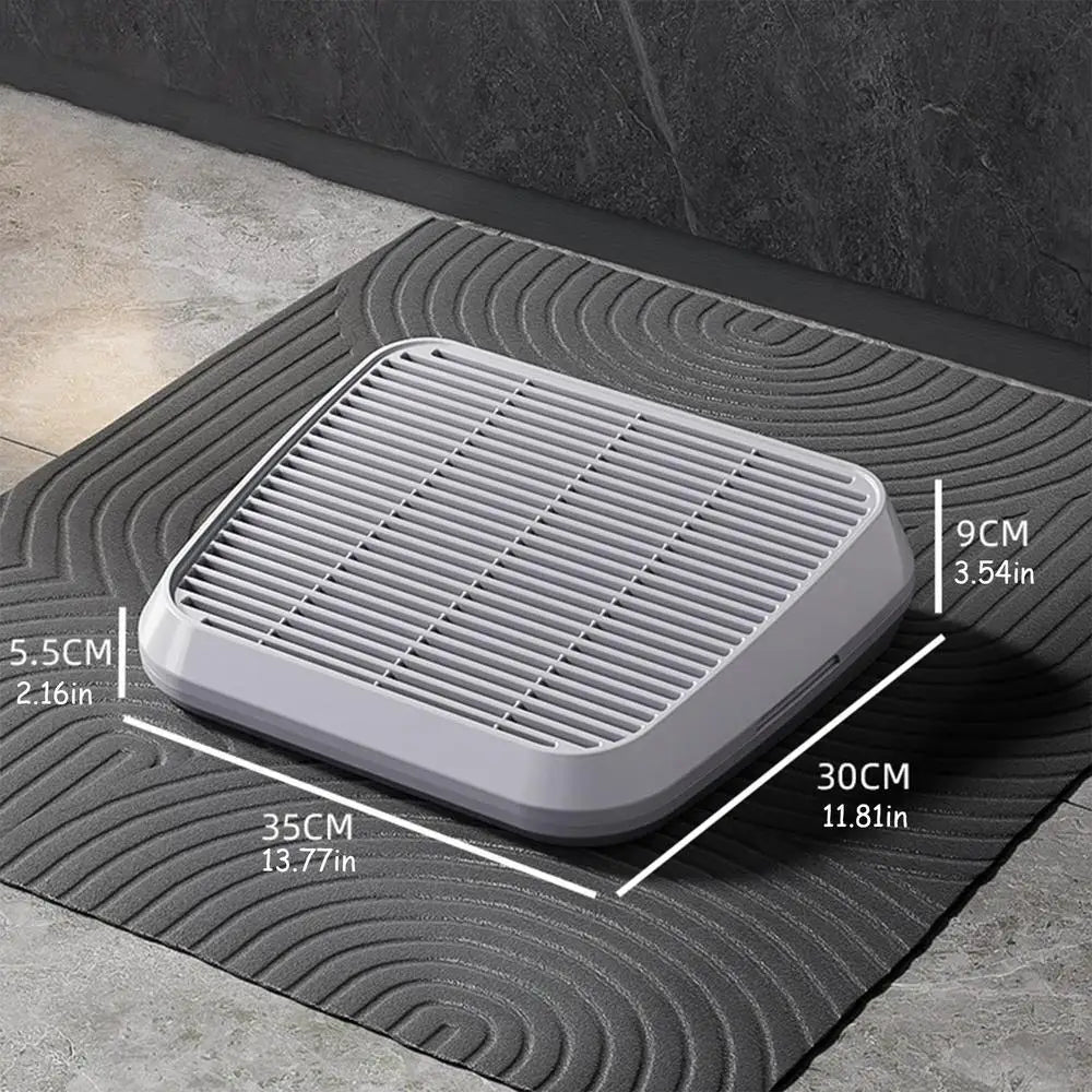 Litter Box Step Cat Litter Catcher Mat Ramp Double Layer Elevated Tray with Filter Function Non-Slip Trapper Easy Cleaning
