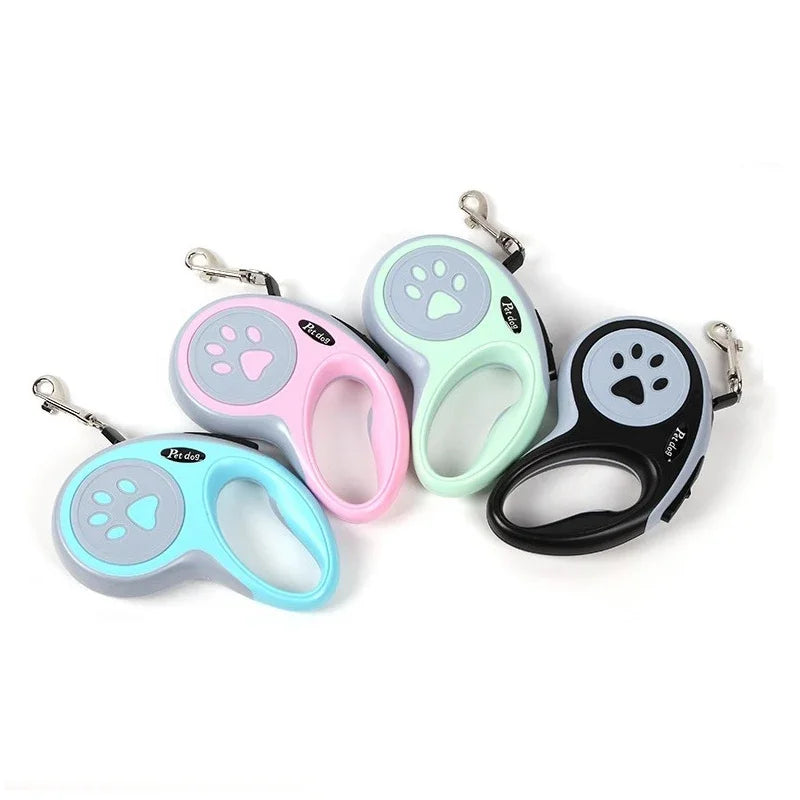 3/5M Cat Dog Automatic Traction Roulette, Retractable Durable Lead Extending Puppy Walking Running For Small Dogs