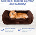 Cuddler Pet Bed 30' Plush Dog Bed for Medium Breeds Up to 50 lbs, Washable Non-Slip Bottom, High-Loft Filling, Brown