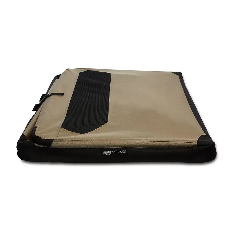 Folding Soft Crate for Cat, Dog, Rabbit, Portable and Collapsible, 36 Inch, Tan, L 36 x 24 x 24