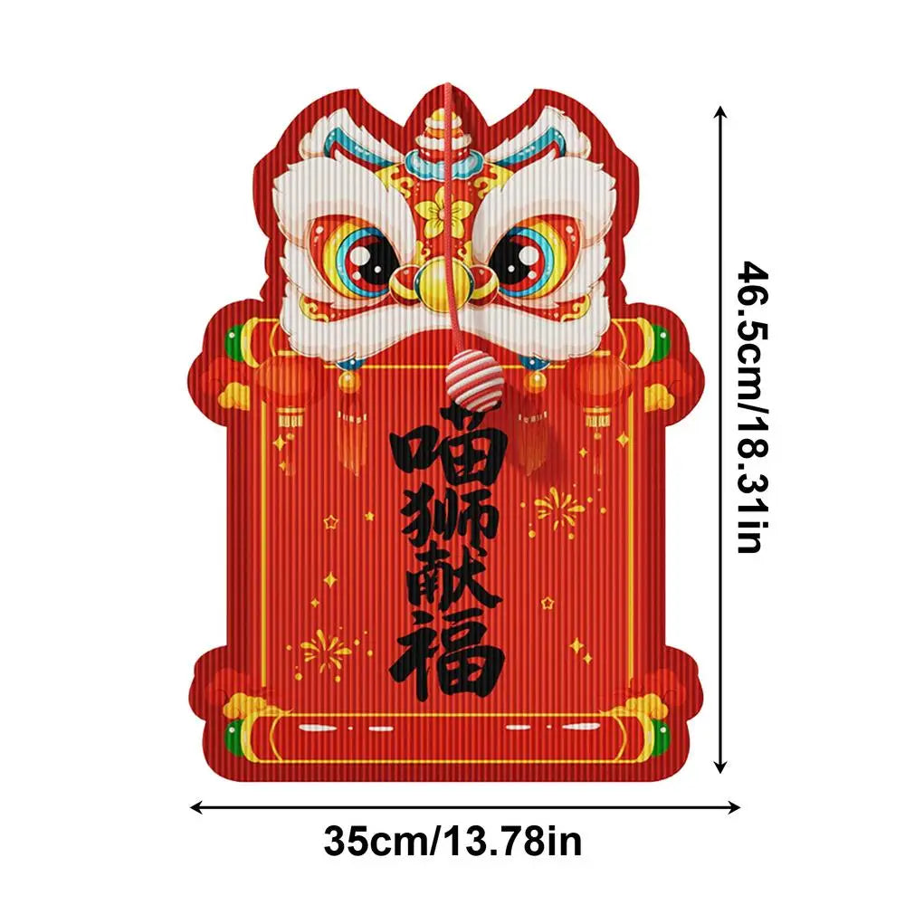 Cat Scratcher Chinese New Year Wall-Mounted Pet Supplies Cat Scratch Pads For Door Sofa Indoor Grinding Claw Playing Boredom