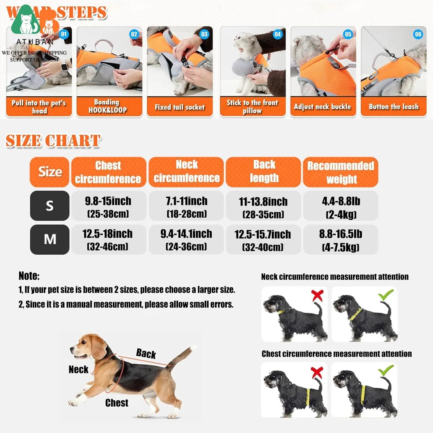 ATUBAN 2 in 1 Cat Shoulder Carrier, Outdoor Small Dog Harness and Leash, Cats Sling Carrier Bag, Breathable Pet Travel Carriers